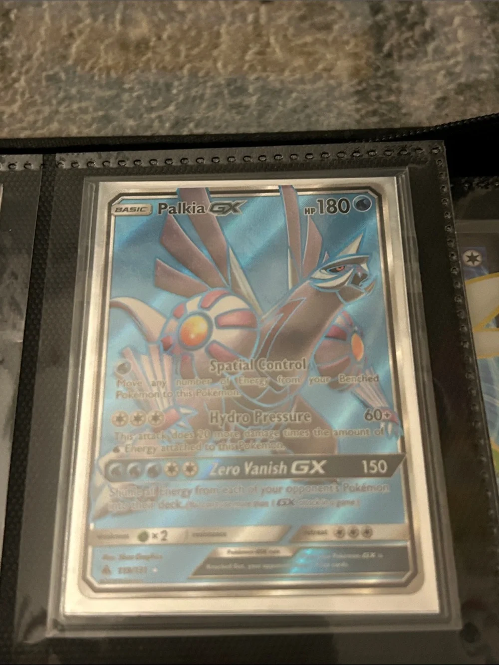 Pokemon Palkia GX Holographic Card — Blue Silver Accent